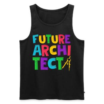 Architekt - Männer Premium Bio Tank Top - Schwarz - Vorne - Michal (187cm)