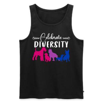 Bisexual Pride Celebrations Diversity Dogs Bi Colors - Men's Premium Organic Tank Top - black - Front - Michal (187cm)