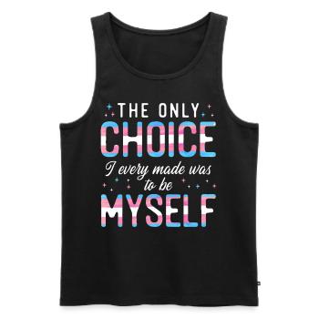 Transgender Trans LGBT Pride - Männer Premium Bio Tank Top - Schwarz - Vorne - Michal (187cm)