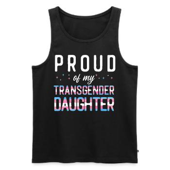 Transgender Trans LGBT Pride - Men's Premium Organic Tank Top - black - Front - Michal (187cm)