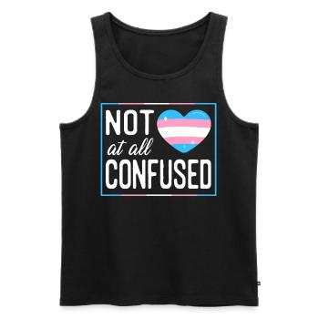 Fierté LGBT transgenre - Débardeur bio Premium Homme - noir - Devant - Michal (187cm)
