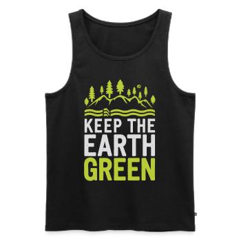 Earth day - Männer Premium Bio Tank Top - Schwarz - Vorne - AI Model Male 178 light (178cm)