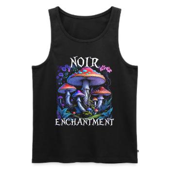 Fairycore Fee Gotisch Noir Enchantment - Männer Premium Bio Tank Top - Schwarz - Vorne - AI Model Male 178 light (178cm)