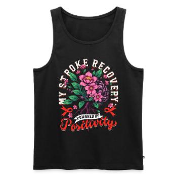 Stroke Recovery - Men's Premium Organic Tank Top - black - Front - AI Model Male 178 light (178cm)