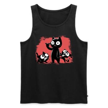Not for the faint of heart & crazy freaks - Men's Premium Organic Tank Top - black - Front - Michal (187cm)