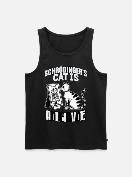 Schrödinger's Cat Dead And Alive - Men's Premium Organic Tank Top - black