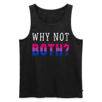 Bisexual Pride Flag Colors Humorous Saying - Men's Premium Organic Tank Top - black - Front - Michal (187cm)