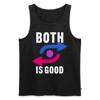 Both Is Good Bisexual Pride Colors Arrows - Men's Premium Organic Tank Top - black - Front - AI Model Male 178 light (178cm)