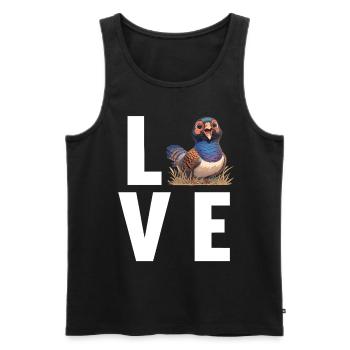 Fasane Fasan - Männer Premium Bio Tank Top - Schwarz - Vorne - Michal (187cm)