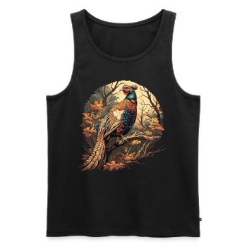 Pheasants Pheasant - Men's Premium Organic Tank Top - black - Front - Michal (187cm)