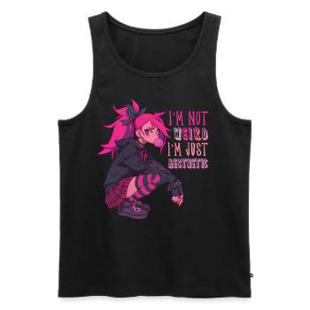 I'm Not Weird YamiKawaii Anime Girl Pastel Goth - Men's Premium Organic Tank Top - black - Front - Michal (187cm)