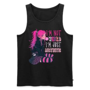 I'm Not Weird Yami Kawaii Anime Girl Goth Gift - Men's Premium Organic Tank Top - black - Front - Michal (187cm)