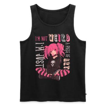 Juste Pièce D’art Anime Fille Pastel Goth Cadeau - Débardeur bio Premium Homme - noir - Devant - Michal (187cm)