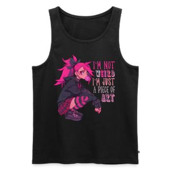 Juste Œuvre D’art Yami Kawaii Anime Fille Goth - Débardeur bio Premium Homme - noir - Devant - Michal (187cm)