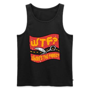 Polsterer Polsterin Polsterei Where's The Fabric? - Männer Premium Bio Tank Top - Schwarz - Vorne - Michal (187cm)