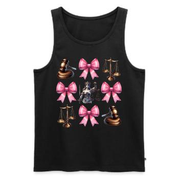 Coquette Bow Anwalt Anwalt Anwalt Anwalt Mom - Männer Premium Bio Tank Top - Schwarz - Vorne - Michal (187cm)