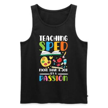 Teaching special education is more than a profession - Men's Premium Organic Tank Top - black - Front - Michal (187cm)