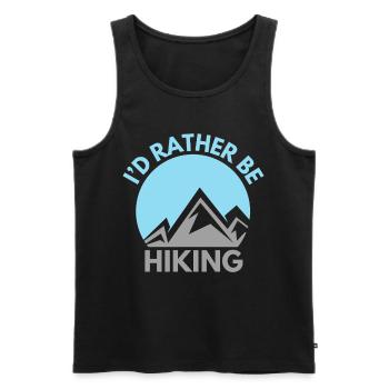 Berge Wandern Spruch Bergwandern - Männer Premium Bio Tank Top - Schwarz - Vorne - AI Model Male 178 light (178cm)