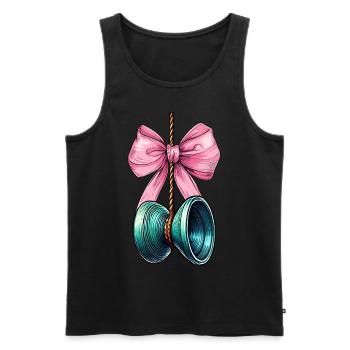 Coquette Bow Yoyo Spielzeug Mädchen Mütter Tag - Männer Premium Bio Tank Top - Schwarz - Vorne - AI Model Male 178 light (178cm)