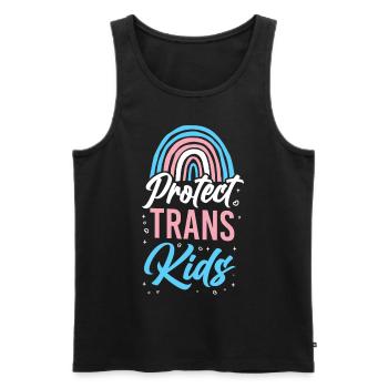 Fierté LGBT transgenre - Débardeur bio Premium Homme - noir - Devant - Michal (187cm)