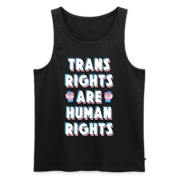 Transgender Trans LGBT Pride - Men's Premium Organic Tank Top - black - Front - AI Model Male 178 light (178cm)