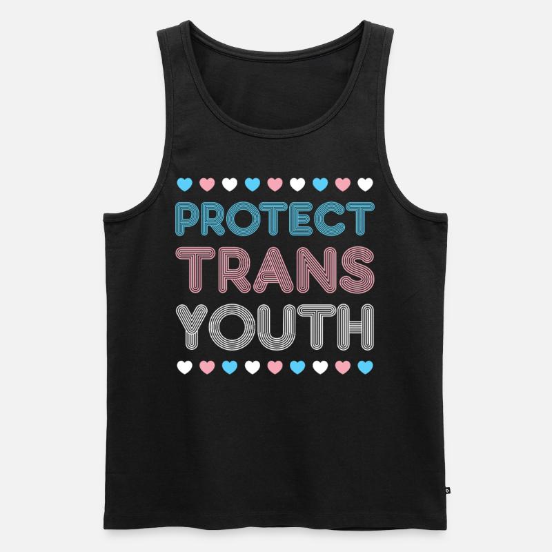 Transgender Trans LGBT Pride - Männer Premium Bio Tank Top - Schwarz
