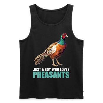 Pheasants Pheasant - Men's Premium Organic Tank Top - black - Front - Michal (187cm)