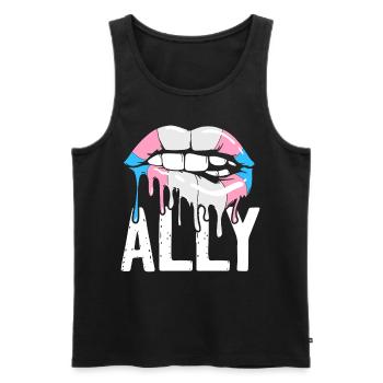 Transgender Trans LGBT Pride - Männer Premium Bio Tank Top - Schwarz - Vorne - Michal (187cm)