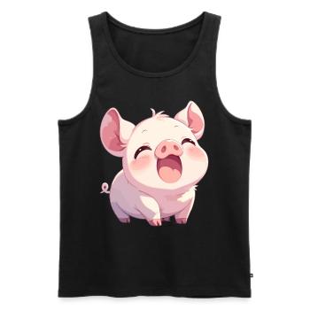 Cochon Cochon - Débardeur bio Premium Homme - noir - Devant - Michal (187cm)