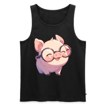 Cochon Cochon - Débardeur bio Premium Homme - noir - Devant - Michal (187cm)