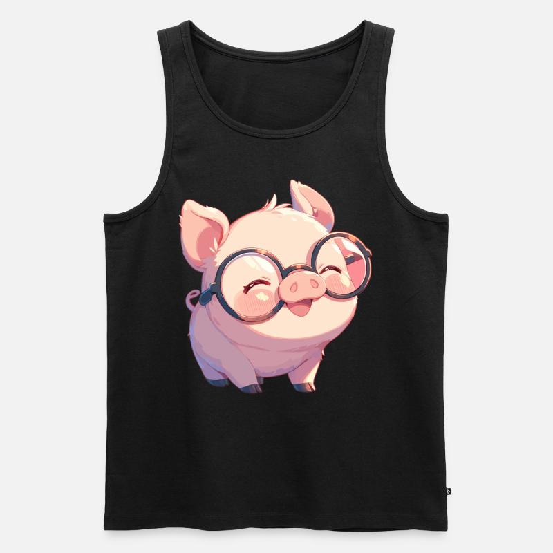 Schweine Schwein - Männer Premium Bio Tank Top - Schwarz