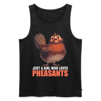Fasane Fasan - Männer Premium Bio Tank Top - Schwarz - Vorne - Michal (187cm)