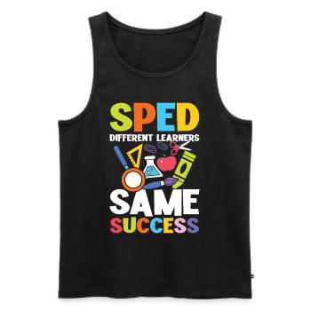 Special education Different learners of the same - Men's Premium Organic Tank Top - black - Front - AI Model Male 178 light (178cm)
