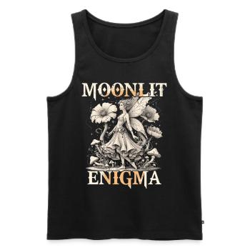 Fairycore Fee Gotisch Moonlit Enigma - Männer Premium Bio Tank Top - Schwarz - Vorne - AI Model Male 178 light (178cm)