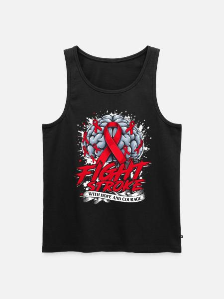 Schlaganfall Erholung - Männer Premium Bio Tank Top - Schwarz