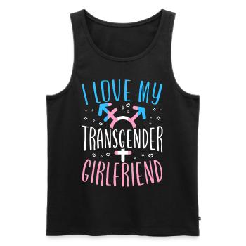 Transgender Trans LGBT Pride - Männer Premium Bio Tank Top - Schwarz - Vorne - Michal (187cm)