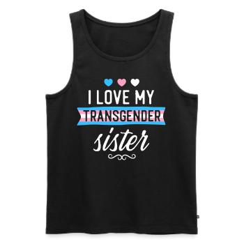 Fierté LGBT transgenre - Débardeur bio Premium Homme - noir - Devant - Michal (187cm)