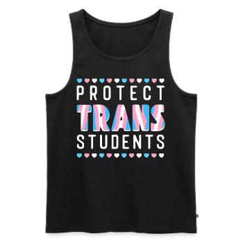 Fierté LGBT transgenre - Débardeur bio Premium Homme - noir - Devant - Michal (187cm)
