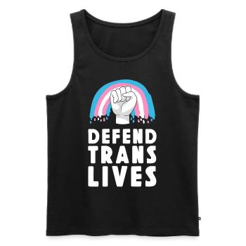 Transgender Trans LGBT Pride - Männer Premium Bio Tank Top - Schwarz - Vorne - Michal (187cm)