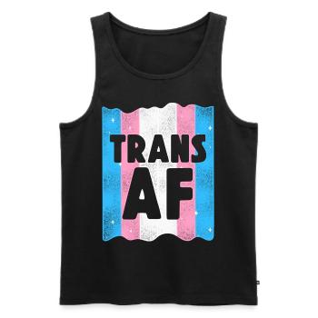 Transgender Trans LGBT Pride - Männer Premium Bio Tank Top - Schwarz - Vorne - Michal (187cm)