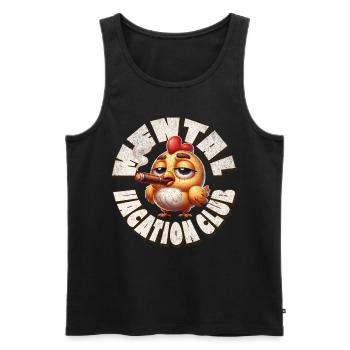 Mental Vacation Club - Männer Premium Bio Tank Top - Schwarz - Vorne - AI Model Male 178 light (178cm)