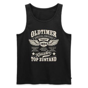 Oldtimer Baujahr 1966 - Geburtstag - Geschenk - Männer Premium Bio Tank Top - Schwarz - Vorne - AI Model Male 178 light (178cm)