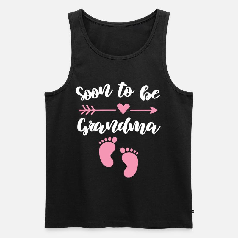 werdende Oma Baby bald Großmutter - Männer Premium Bio Tank Top - Schwarz