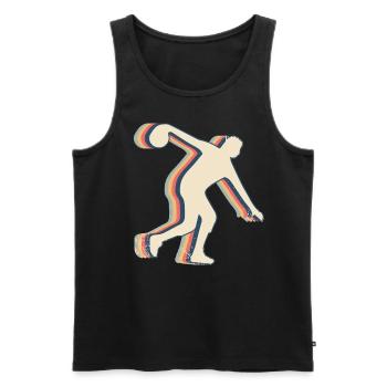 Bowling Bowler Team Trainer Trainerin Retro Line - Men's Premium Organic Tank Top - black - Front - AI Model Male 178 light (178cm)