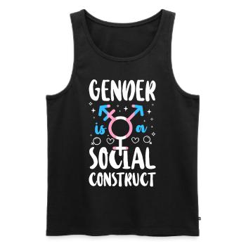 Fierté LGBT transgenre - Débardeur bio Premium Homme - noir - Devant - Michal (187cm)