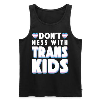 Fierté LGBT transgenre - Débardeur bio Premium Homme - noir - Devant - Michal (187cm)