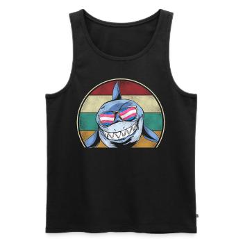 Transgender Trans LGBT Pride - Men's Premium Organic Tank Top - black - Front - AI Model Male 178 light (178cm)