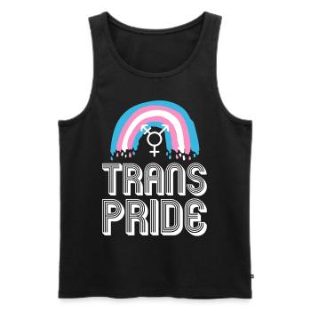 Fierté LGBT transgenre - Débardeur bio Premium Homme - noir - Devant - Michal (187cm)