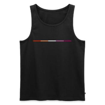 Minimalist Lesbian Pride Flag Discreet - Men's Premium Organic Tank Top - black - Front - AI Model Male 178 light (178cm)