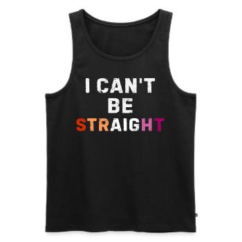 Starker lesbischer Pride in den Farben der Flagge - Männer Premium Bio Tank Top - Schwarz - Vorne - AI Model Male 178 light (178cm)
